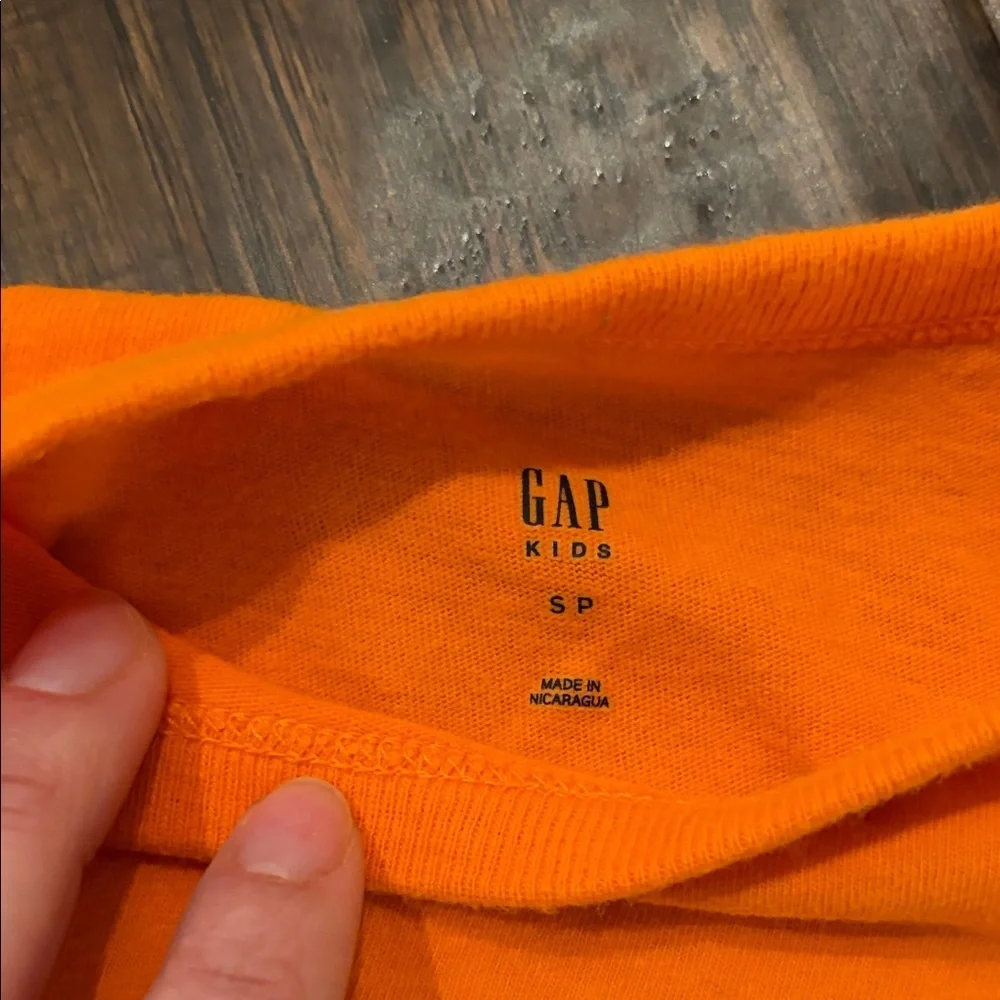 GAP Bright Orange Tee with Skateboard Print